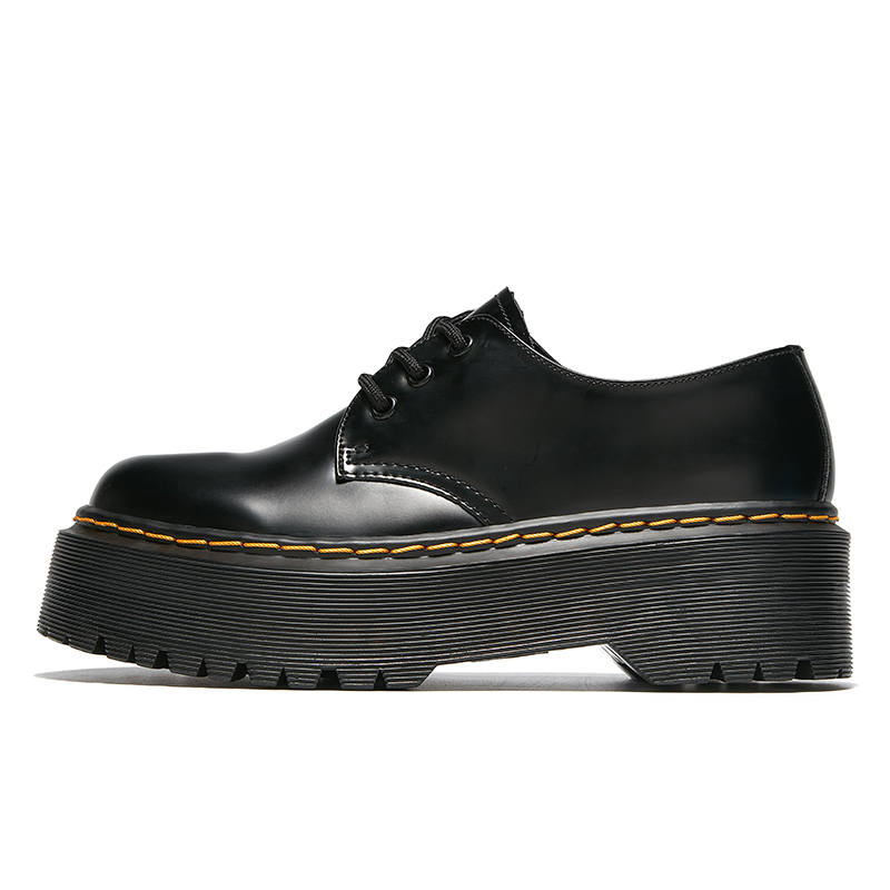 TINMUU Microfiber Leather Casual Shoes Medium Heel Women's Wao Black