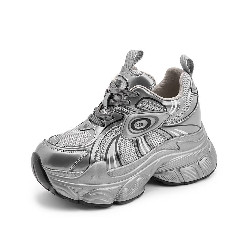 MILANLIANGE Lightweight Height Increasing Low top Chunky Sneakers Women's