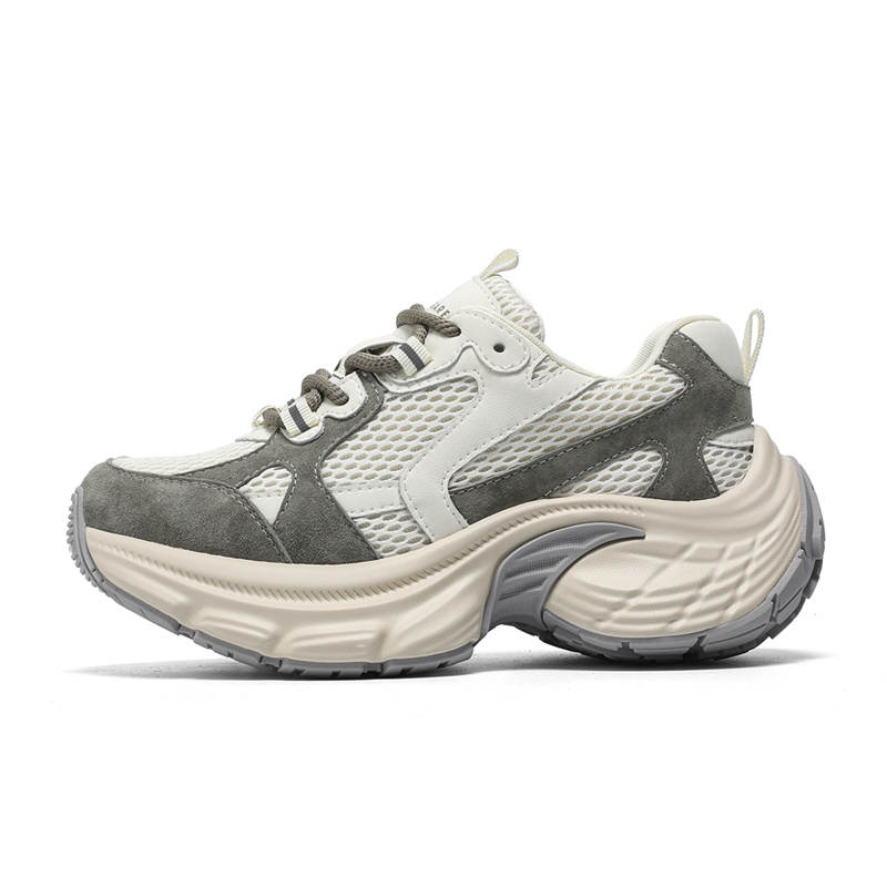 NAVIGARE Small Sailboat Height Increasing Low top Chunky Sneakers Women's White Gray