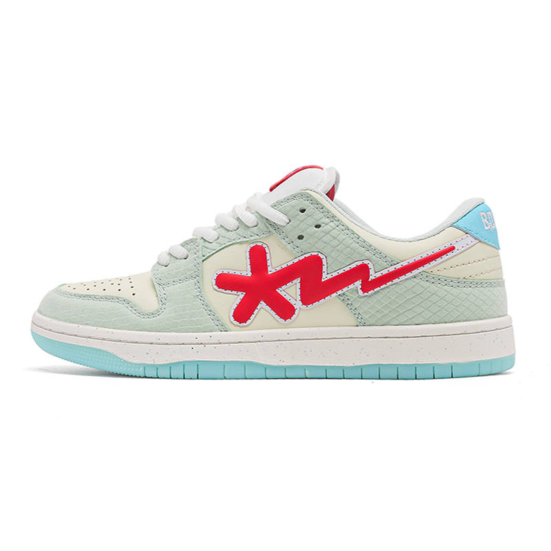 B.Duck Hook Storm Lightning Air Force 1, Snake Year Special Edition, Luxury Streetwear Vintage White Sneakers Low top