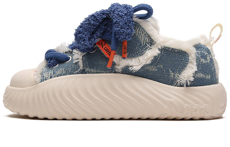 URTA Caterpillar Series 'Ripped Denim Low top Casual Shoes Unisex Blue