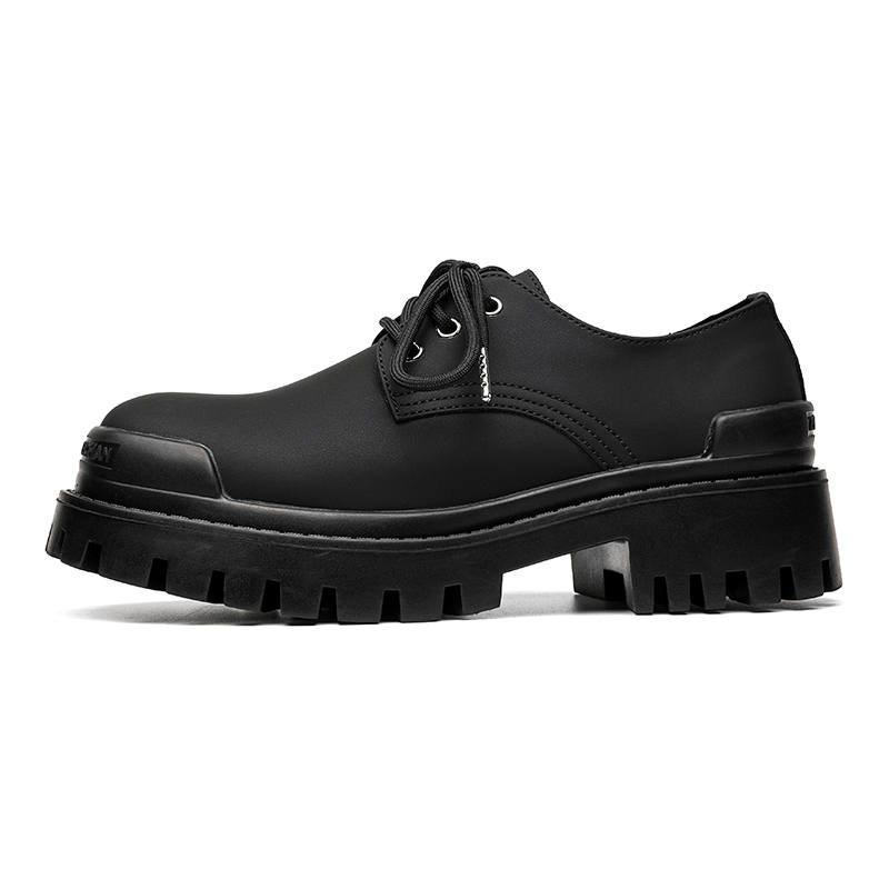 CHILANG CHILANG Microfiber Leather Casual Shoes Men's Black