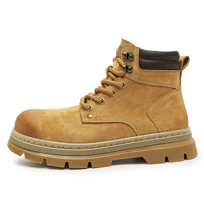 DAISHUTOU DAISHUTOU Top Grain Pig Leather Short Combat Boots Men's
