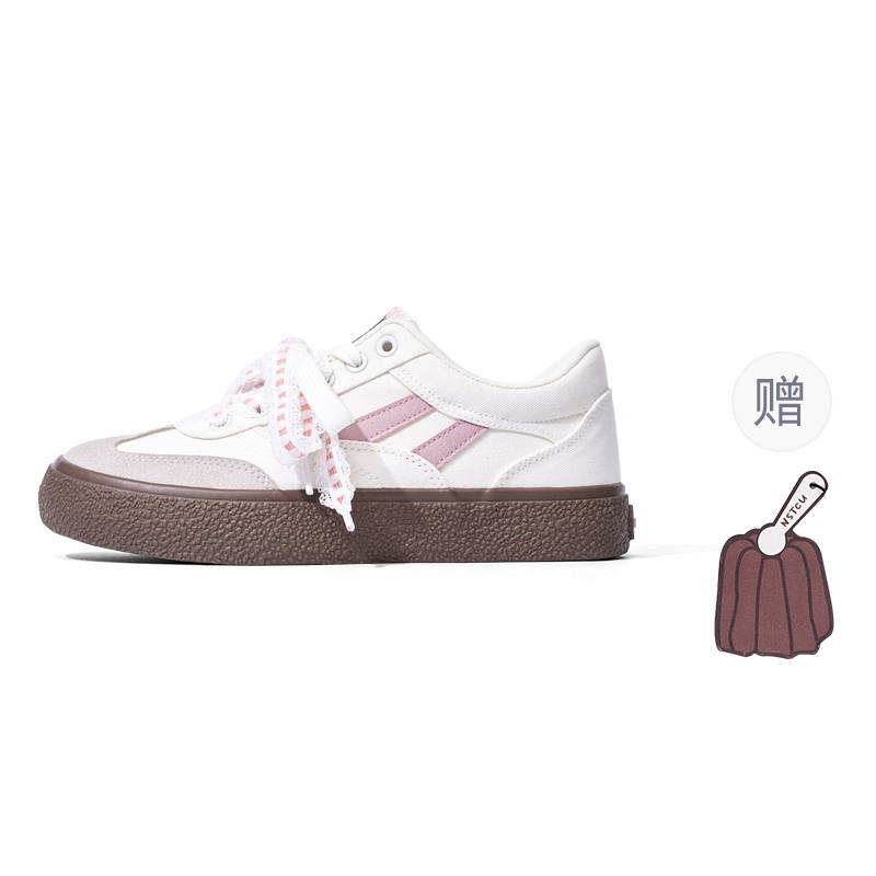 NSTCU Breathable Low top Skateboard Shoes Women's White Pink