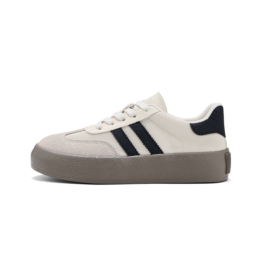 SEMIR Synthetic Leather Low top Skateboard Shoes Women's Ecru