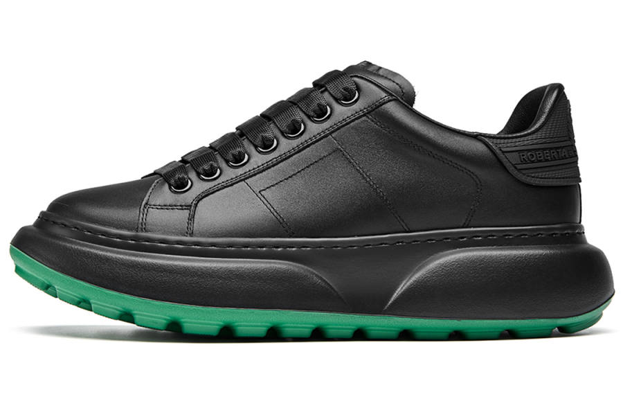 ROBERTA DI CAMERINO Cow Leather Low top Chunky Sneakers Men's Black