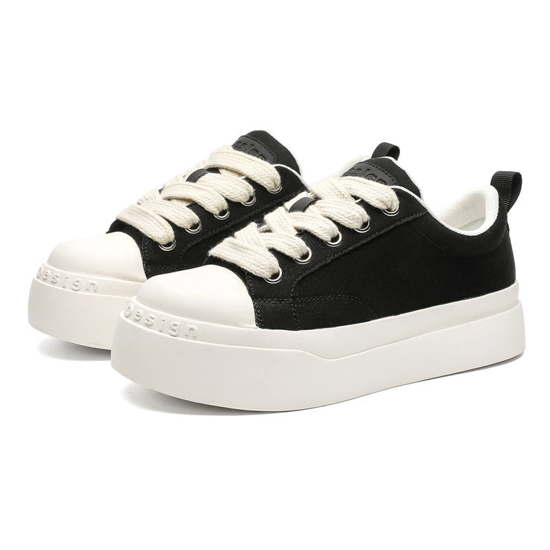 MODENGPAN MODENGPAN Breathable Low top Canvas Shoes Unisex Black