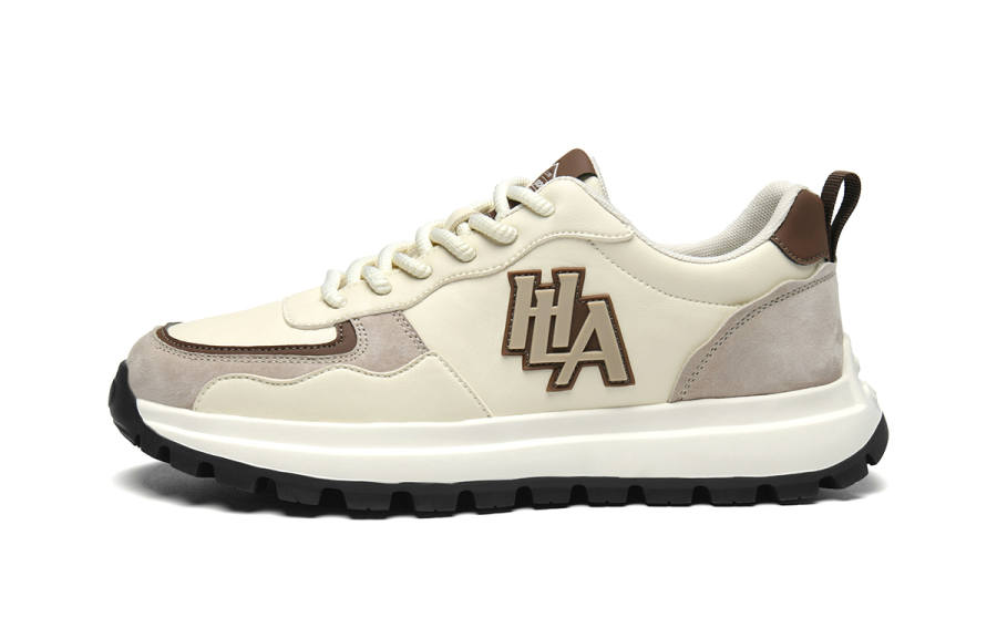 HLA Men's Casual Shoes Men's Low Top White Brown , White Brown