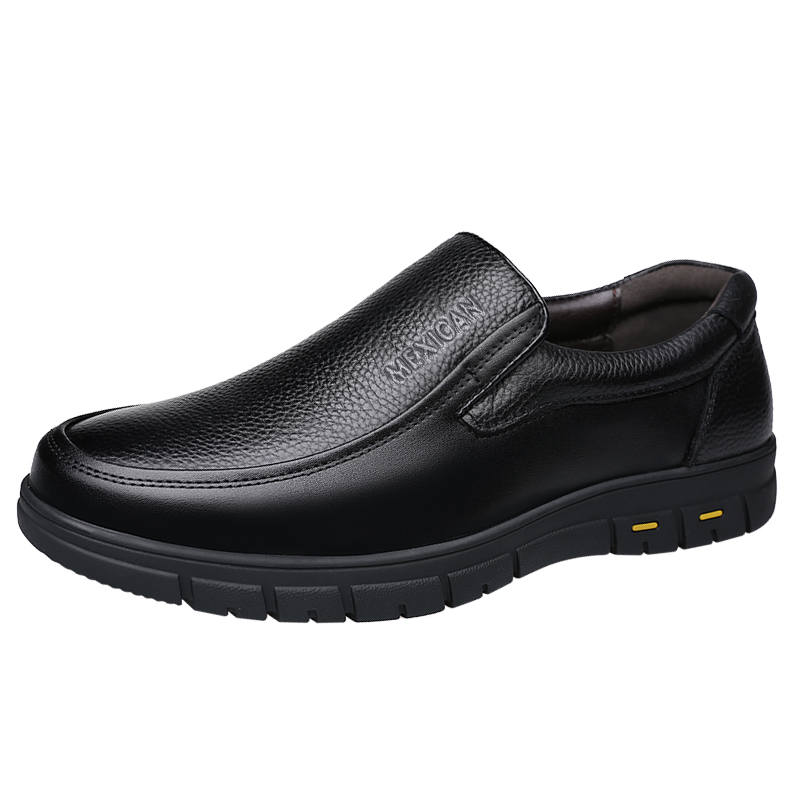 MEXICAN Top Grain Cow Leather Shoes, Casual Shoes Men's Black
