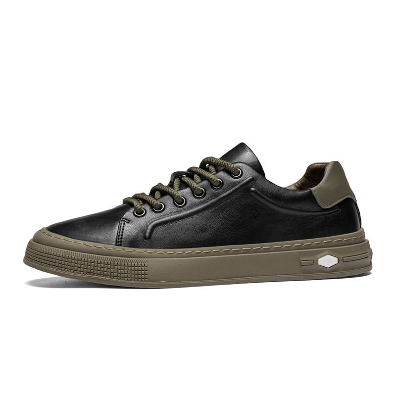 CITONGXIANSHENG Microfiber Leather Casual Shoes Men's Black
