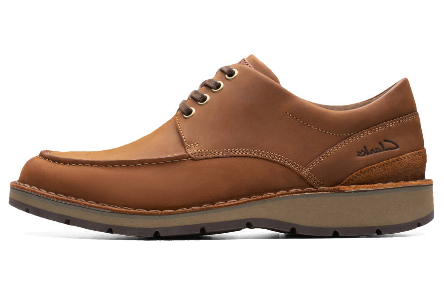 Clarks Graiver Collection Cow Leather Casual Shoes Men's Tan