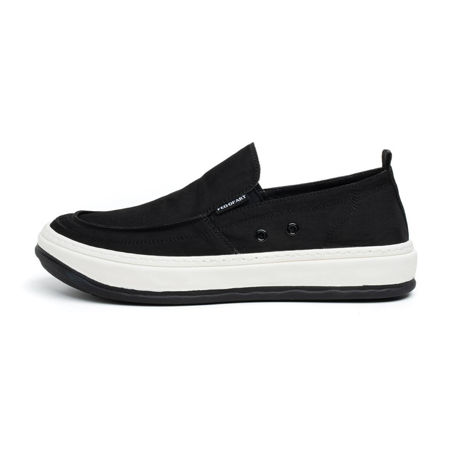 FED Classic Slip on Fabric Height Increasing Lightweight Breathable Low top Casual Shoes Men's