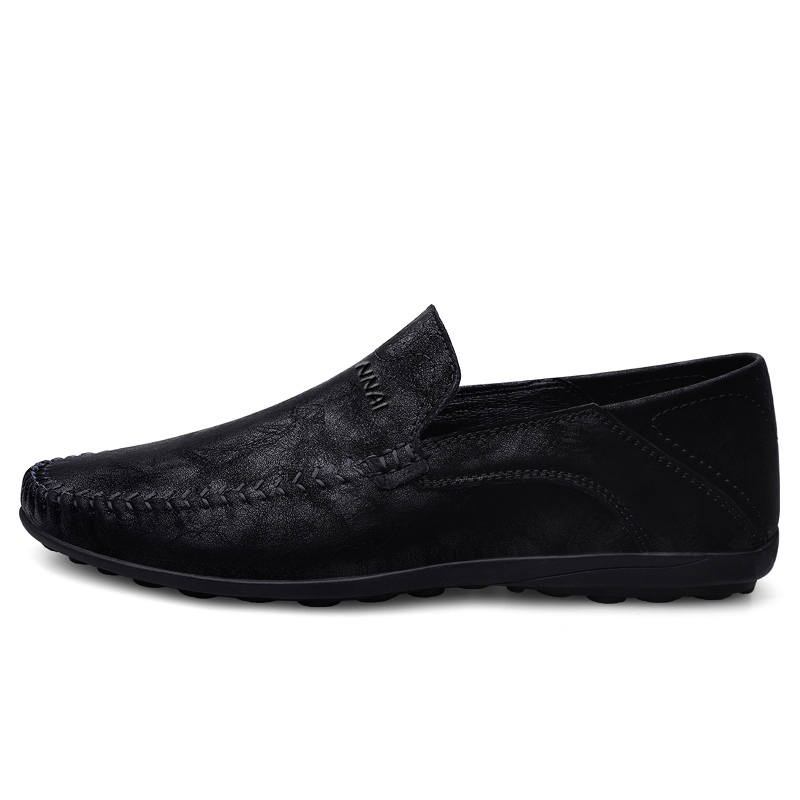 WENNAI Gommino Loafers Men's Black/Gray/Yellow Brown