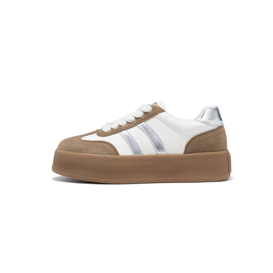 AOKANG Low top Skateboard Shoes Women's Brown/Beige