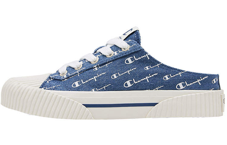 Champion Campus Skateboard Shoes Women's Low Top Denim Blue