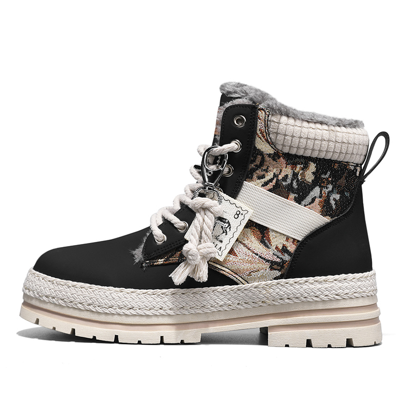 CAHHRRN CAHHRRN PU Short Mid Calf Combat Boots Unisex