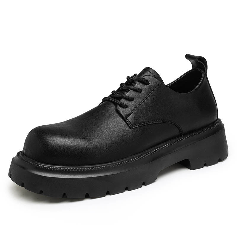 CITONGXIANSHENG Cow Split Leather Casual Shoes Men's Black