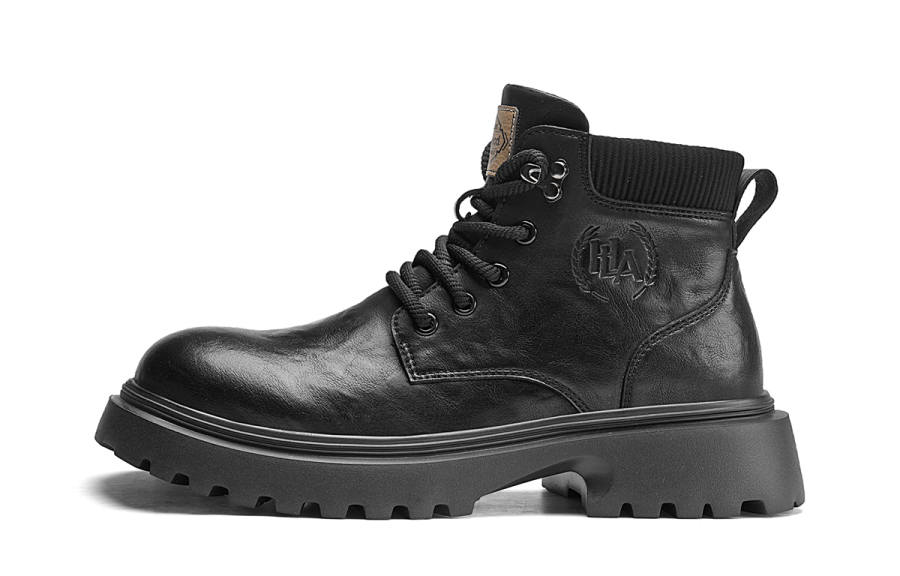 HLA HLA Combat Boots Men's Black/Red Brown