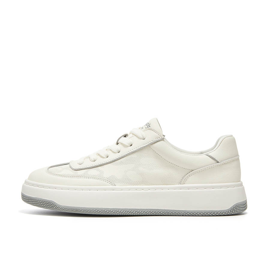 Millies MILLIE'S Top Grain Cow Leather Low top Skateboard Shoes Men's White