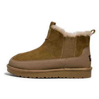SHUILIXING Cow Suede Short Chelsea Boots Men's