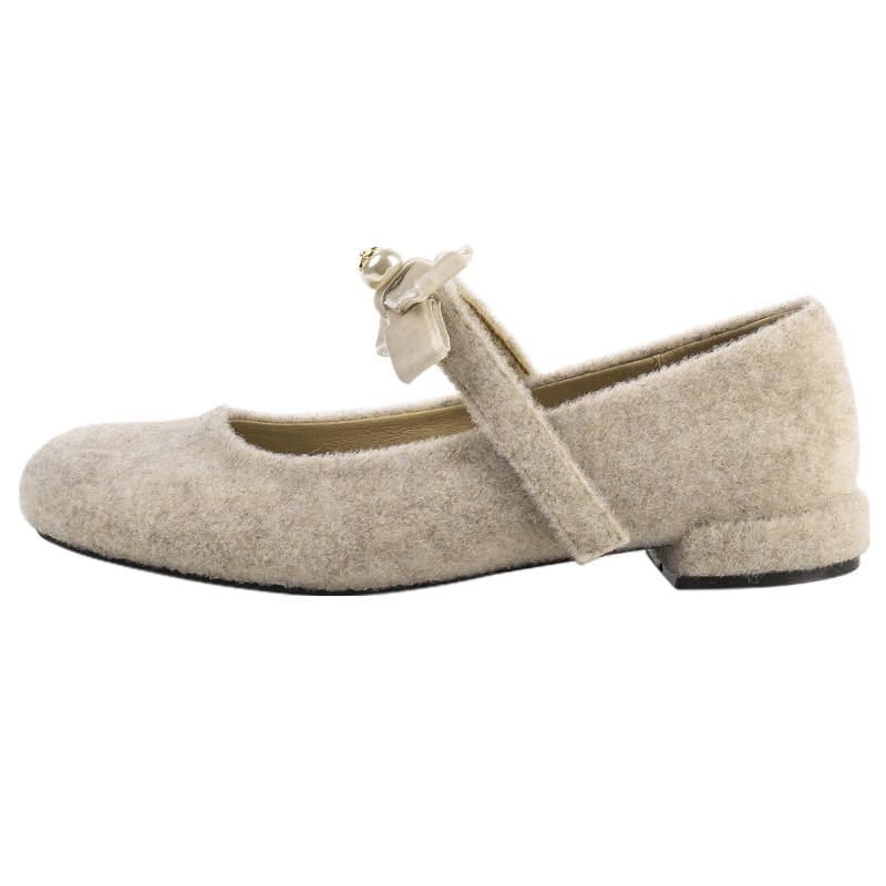 MIAOLV Paris Midday Break Suede Chunky Heel Mary Jane Shoes 2.0cm Women's