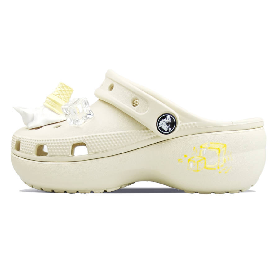 Crocs Crocs Classic Platform Clog EVA Clogs Women's Cheese Ice Cream, Box