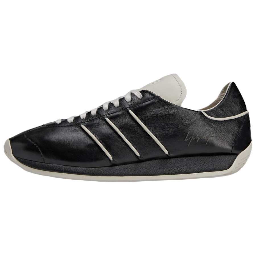 Y-3 Y 3 COUNTRY Leather Slip Resistant Slip Resistant Low top Casual Shoes Unisex Black