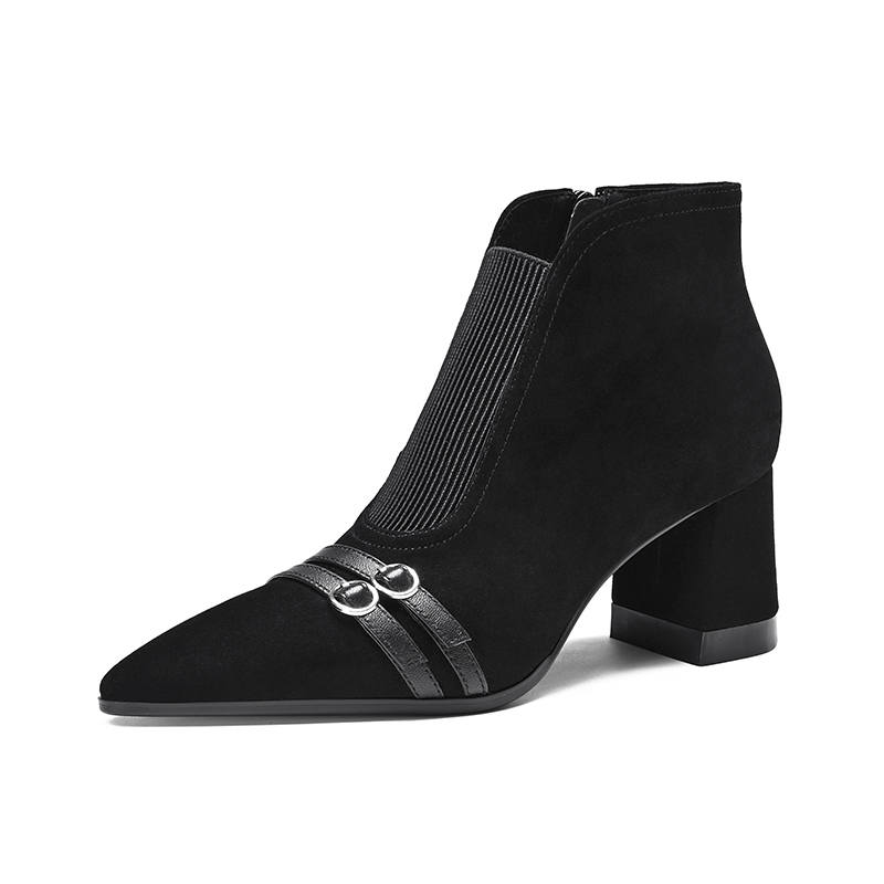 BAISHITING Sheepskin Ankle Boots 6CM Women's