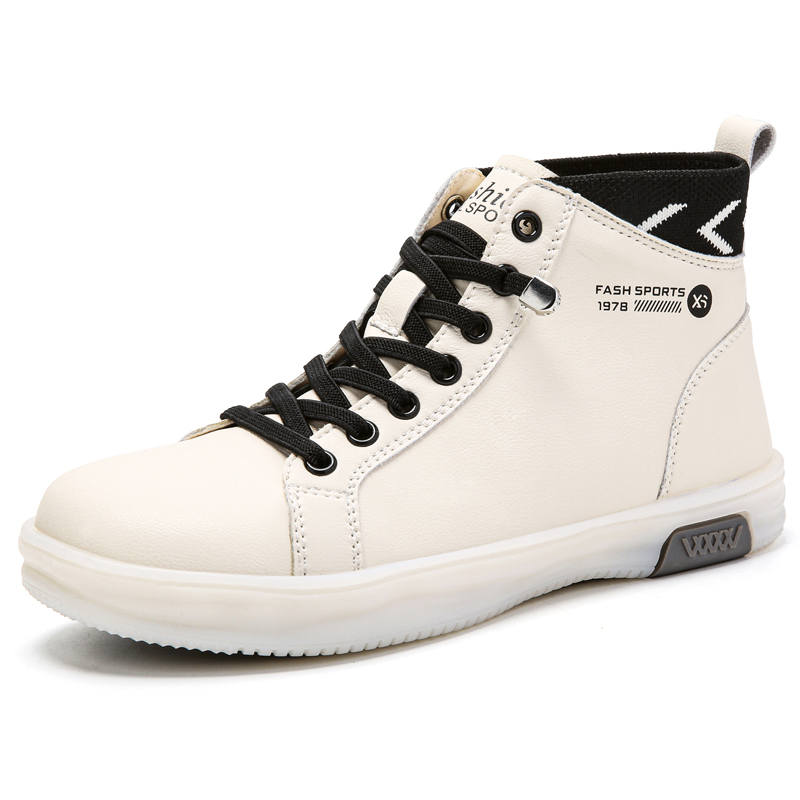Reivantix Reivanti Fashion Short Combat Boots 3cm Women's Beige Black