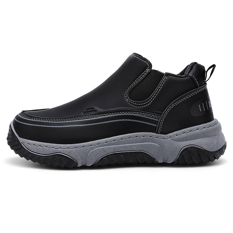 JANECO Synthetic Leather Slip Resistant Abrasion Resistant Slip Resistant Abrasion Resistant Low top Casual Shoes Men's