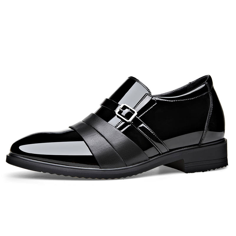 KAQIAODI Cow Split Leather Dress Shoes Men's Black