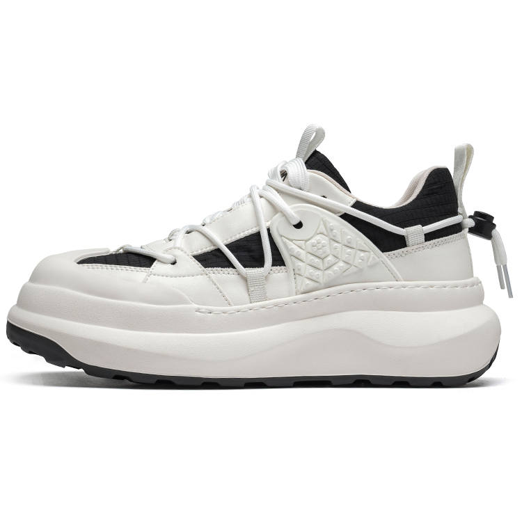 Anthony Miles Cow Leather Low top Casual Shoes Men's White Black