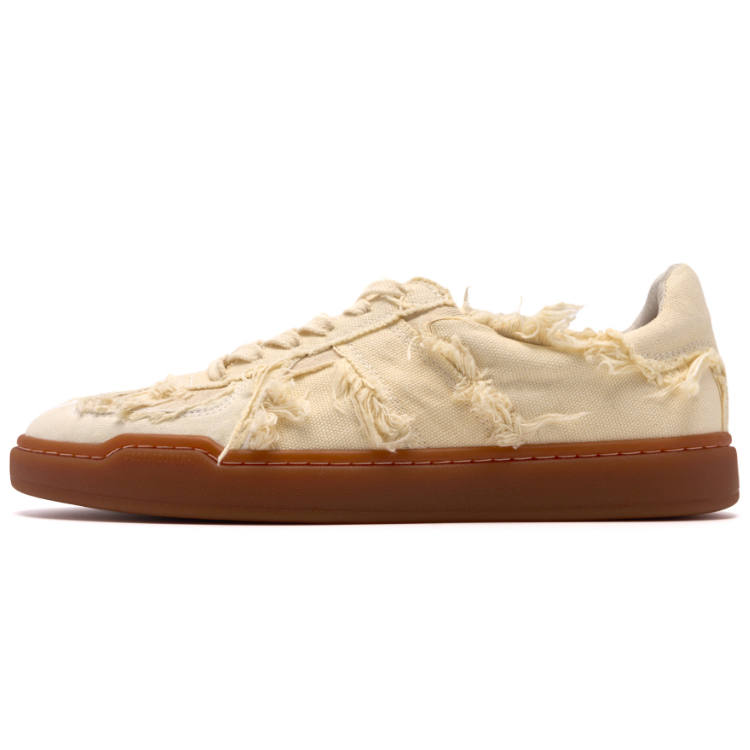 FOOT INDUSTRY Low top Canvas Shoes Unisex Pearl White