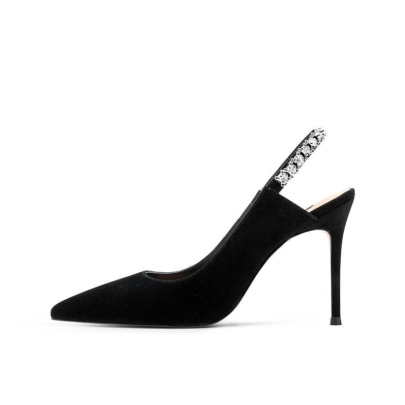 JOOC Slim Heel High Heels 7cm Women's Black