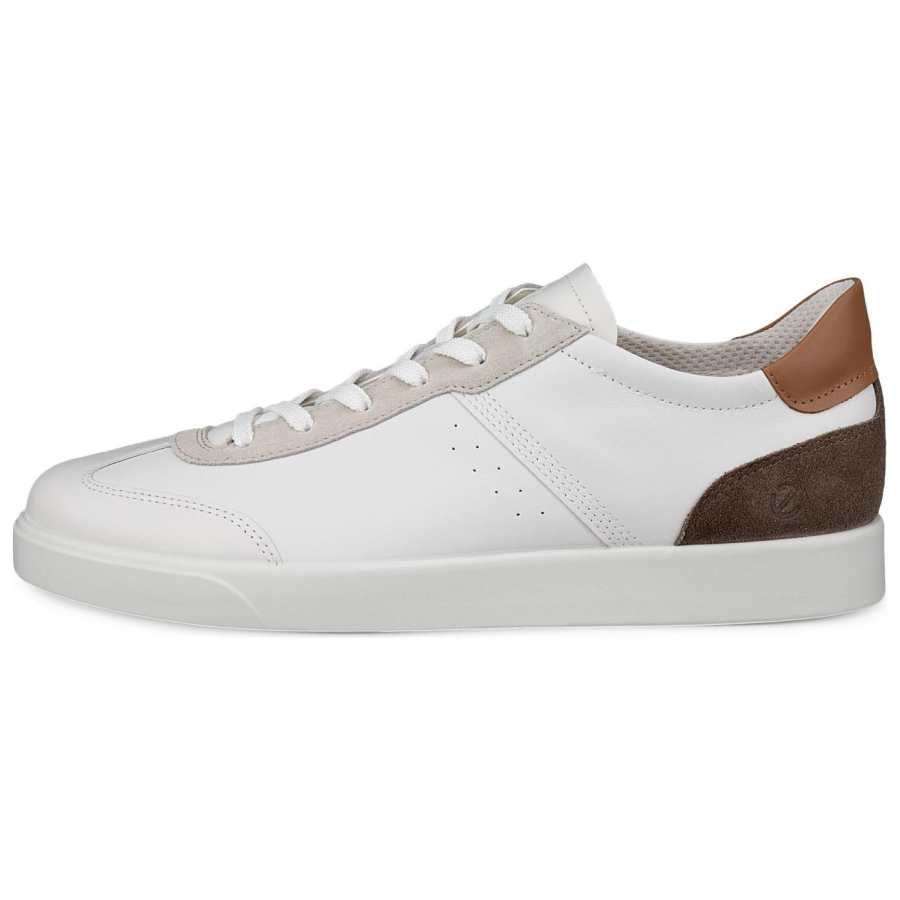 Ecco Street Lite Leather Abrasion Resistant Low top Skateboard Shoes Men's White