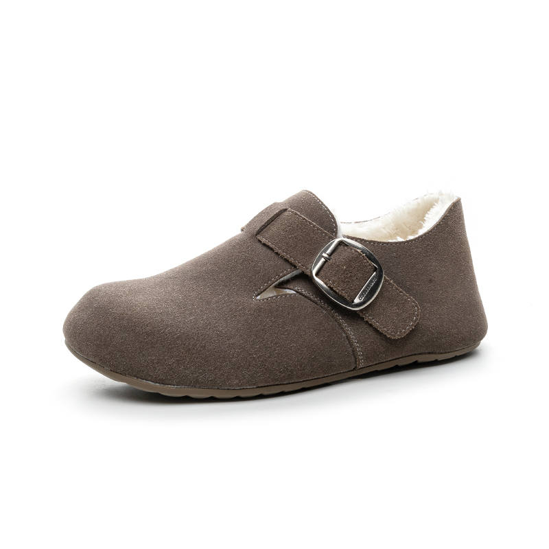 BENZI Cow Suede Comfortable And Versatile, Fleece Lined Casual Shoes Women's
