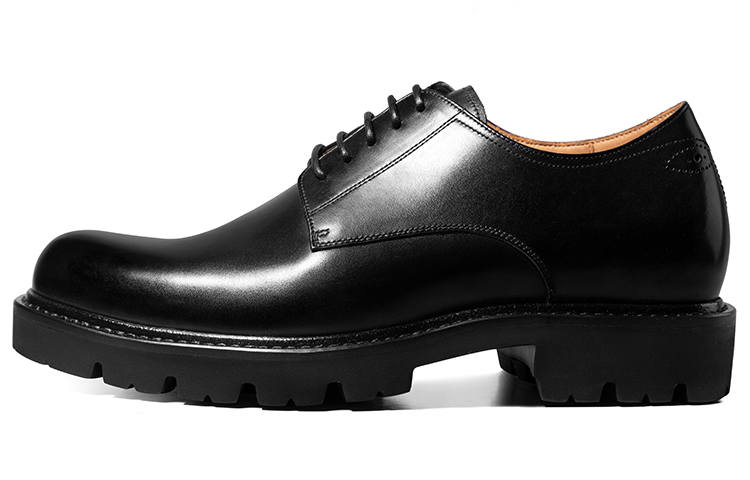 THOM WILLS Cleanfit Business Formal Derby Shoes Old Money Style Casual Leather Shoes Men's Black