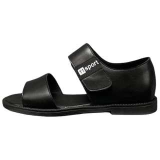XIAOTOULANG Microfiber Leather One Strap Sandals Men's Black