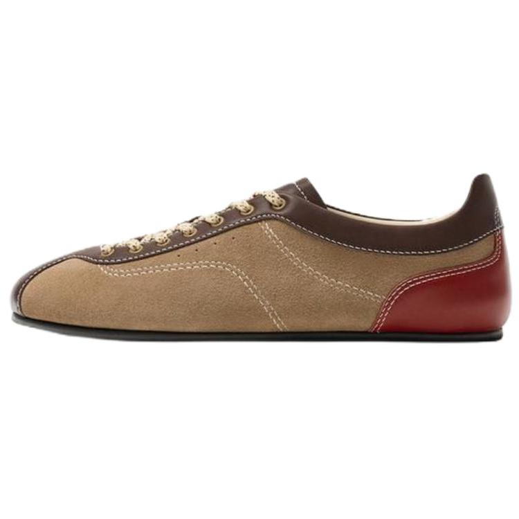 ZARA X Harry Lambert Cow Leather Low top Casual Shoes Men's Sandy Brown
