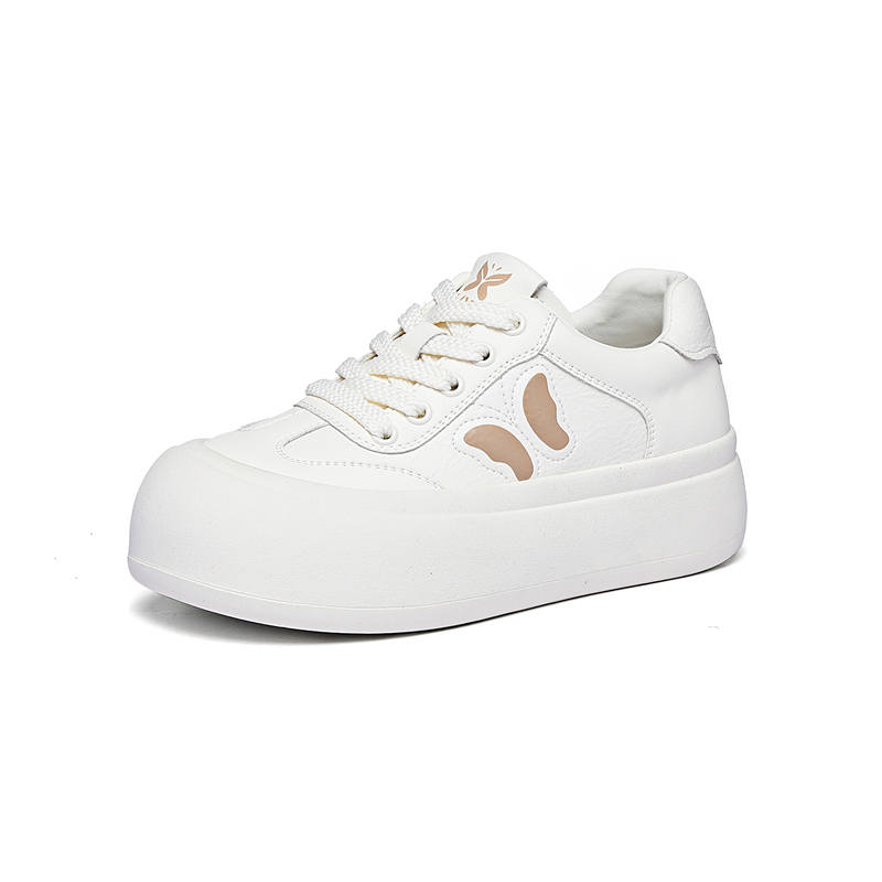 JINSITU Cow Split Leather Slip Resistant, Abrasion Resistant, Height Increasing Low top Skateboard Shoes Women's