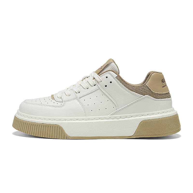 HLA Skateboard Shoes Men's Low Top White Brown White Blue