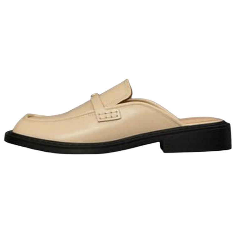CHARLES&KEITH Abrasion Resistant Abrasion Resistant Closed Toe Slippers Women's Beige
