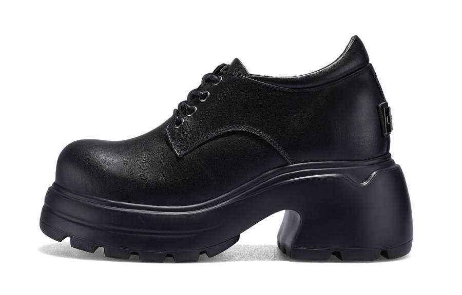 IiJin Cow Leather Casual Shoes Women's Black