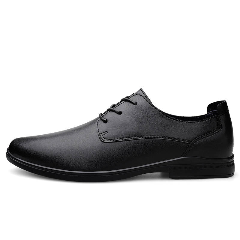 XIMO BULL Cow Split Leather Casual Shoes Men's Black