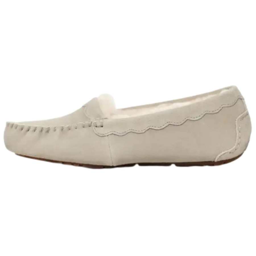 UGG Scalloped Moc Sheepskin Casual Shoes Women's Beige Gray