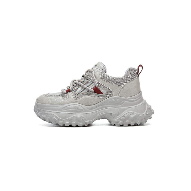 DAPHNE DAPHNE Casual Shoes Women's Low Top Beige, Silver