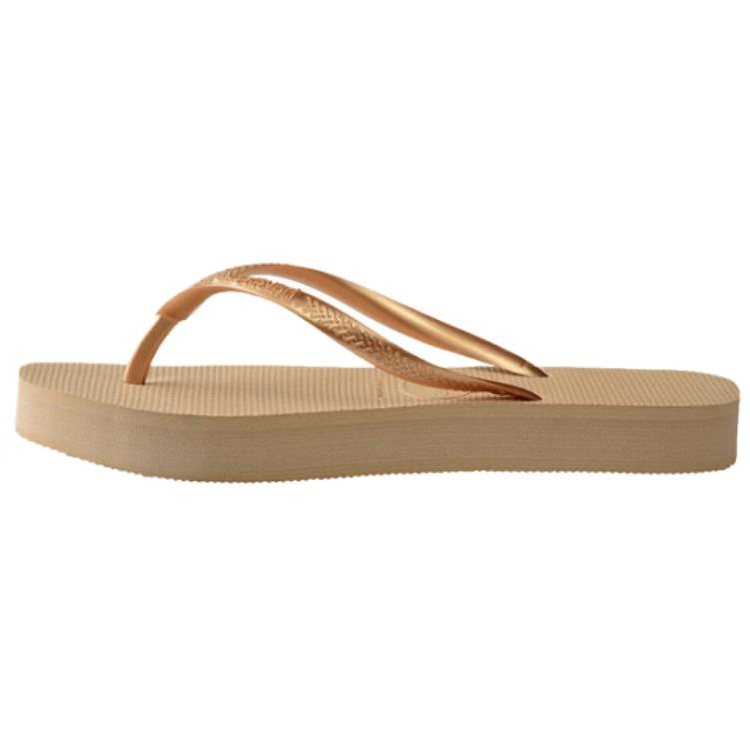 Havaianas Rubber Sole Quick Dry Flip Flops Women's Gold