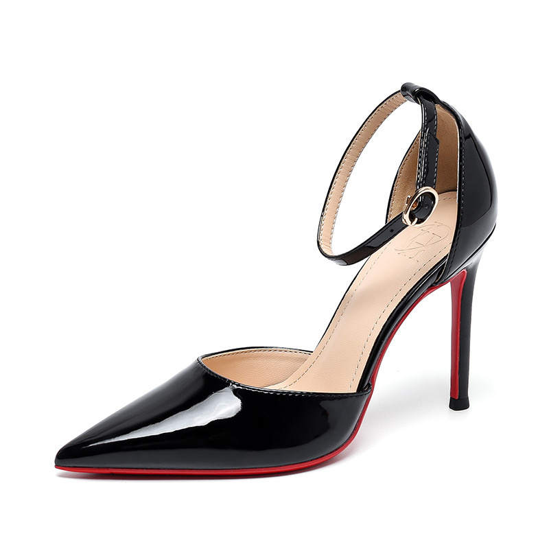RoseDoris Patent Leather Slim Heel High Heels Women's