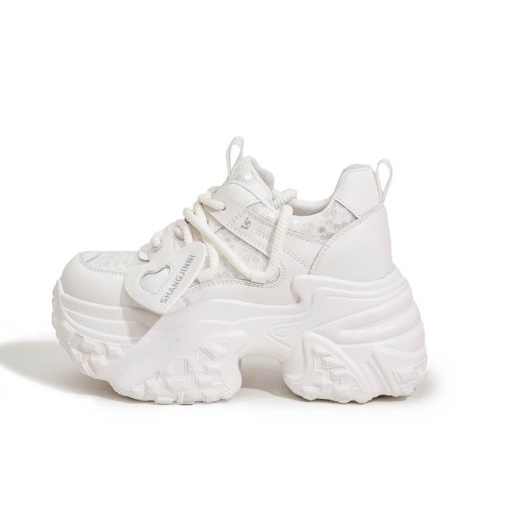 MILANLIANGE Slip Resistant Abrasion Resistant Slip Resistant Abrasion Resistant Low top Chunky Sneakers Women's
