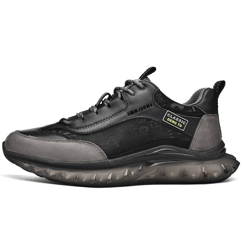 XIMO BULL Cow Leather Cushioning Low top Slip Resistant Casual Running Shoes Men's